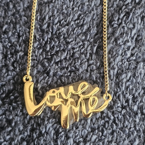 Victoria's Secret Love Me Necklace with Angel Wings at clasp - Picture 2 of 4